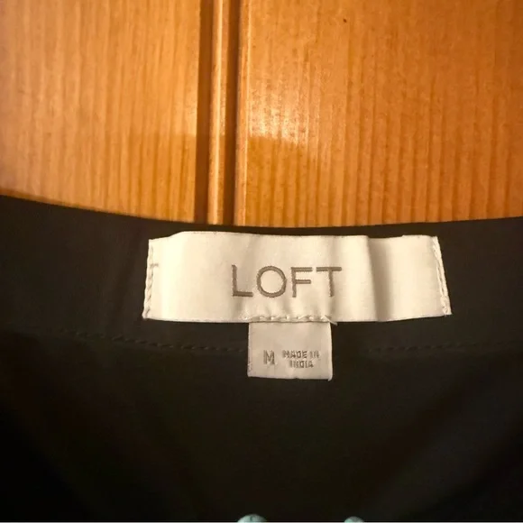 LOFT Jumpsuit Sleeveless Ruffle Neck Wide Leg Pockets Lightweight Women’s M - Picture 3 of 5